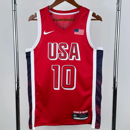 2024 Olympic Game USA TATUM # 10 Red Basketball Jersey