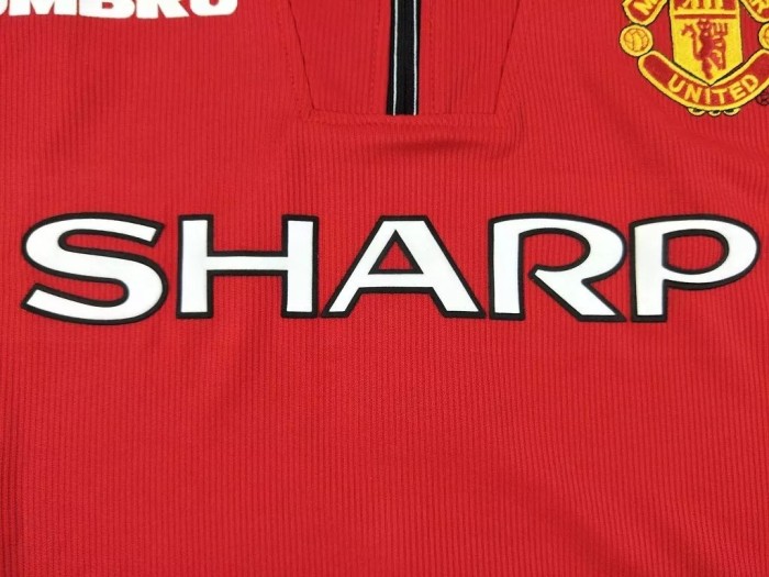 Beckham 7# 1998-1999 Man Utd Home Retro Soccer Jersey