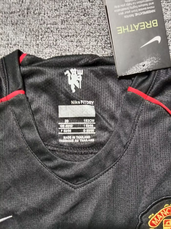 2007-2008 Man Utd Away Long sleeves Retro Kids Soccer Jersey