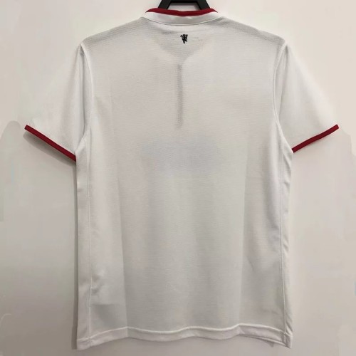 2013-2014 Man Utd Away White Retro Soccer Jersey