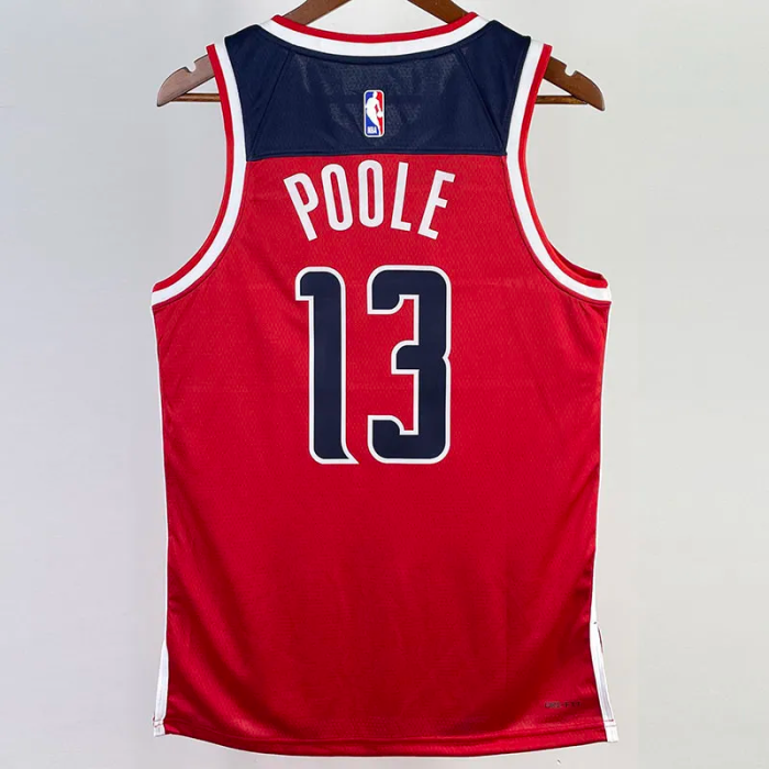 22-23 Wizards POOLE #13 Red Top Quality Hot Pressing NBA Jersey