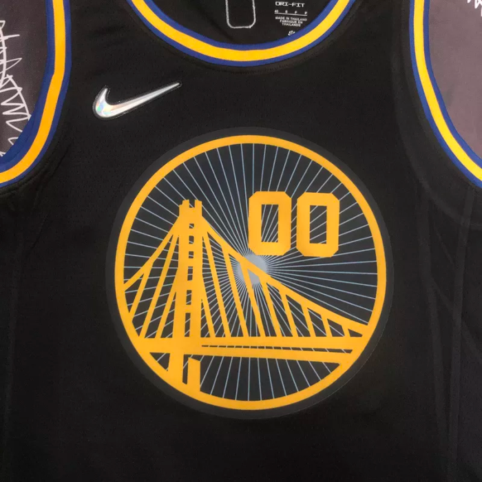 21-22 WARRIORS KUMINGA #00 Black 75th Anniversary City Edition Top Quality Hot Pressing NBA Jersey