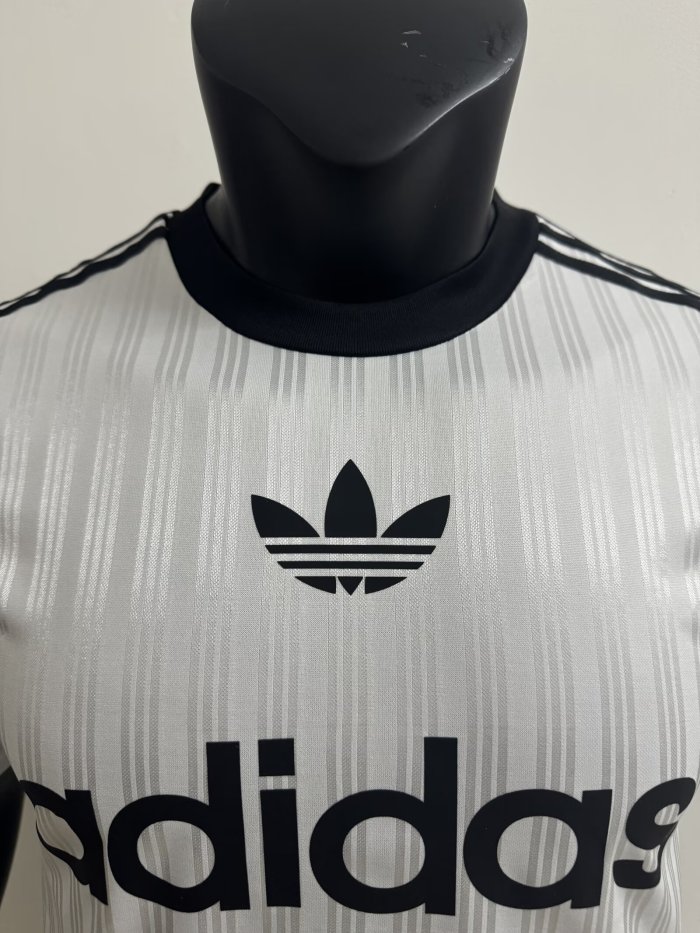 2025 AD Casual White Player Version Training shirts *三叶草