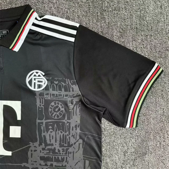 25-26 Bayern Special Edition Black Polo Short Sleeve