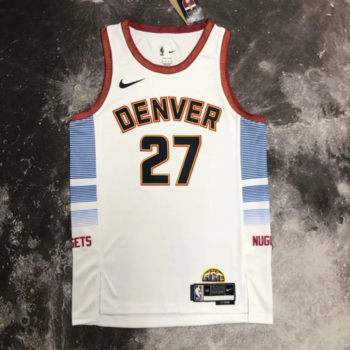 22-23 Nuggets MURRAY #27 White City Edition Top Quality Hot Pressing NBA Jersey