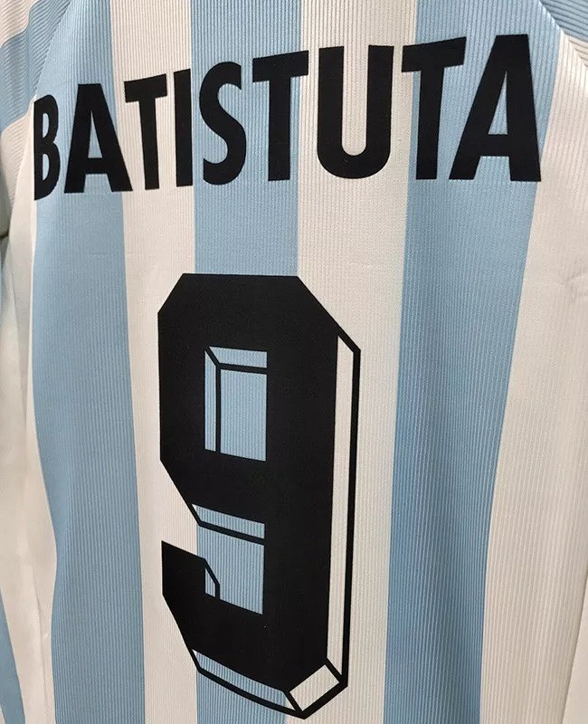 1998 Argentina Home Retro Soccer Jersey