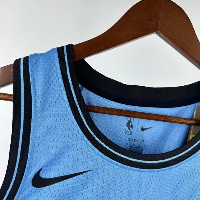 24-25 Clippers GEORGE #13 Blue City Edition Top Quality Hot Pressing NBA Jersey