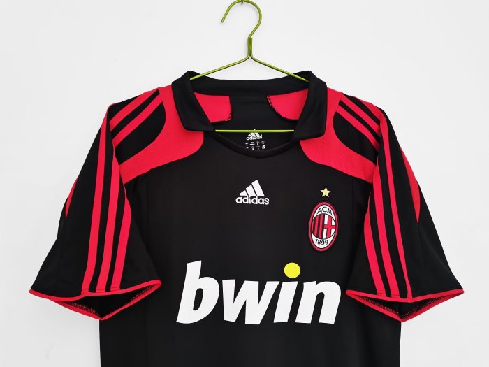 2007-2008 ACM Third Black Retro Soccer Jersey