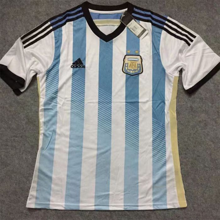 2014 Argentina Home Retro Soccer Jersey