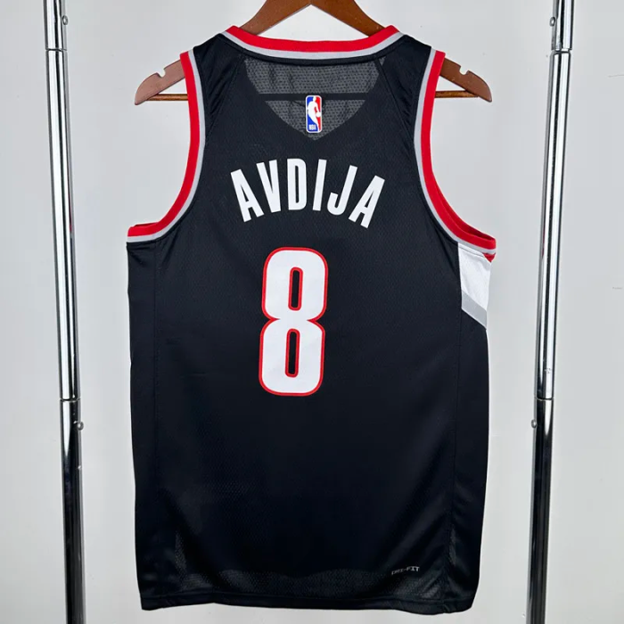 22-23 Trail Blazers AVDIJA #8 Black Top Quality Hot Pressing NBA Jersey