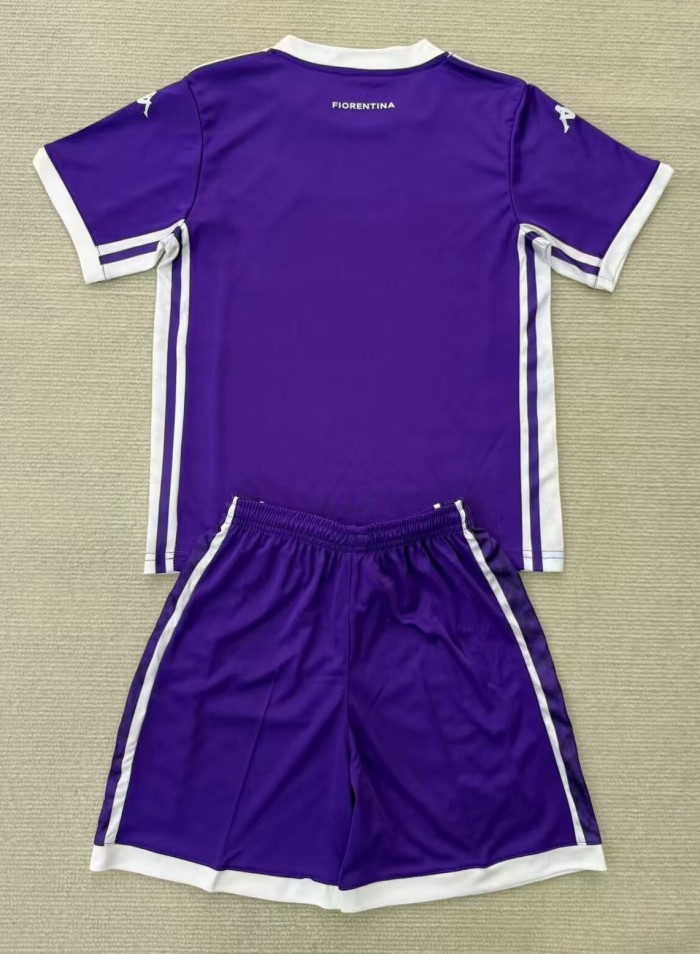 25-26  Fiorentina  Home Kids Soccer Jersey