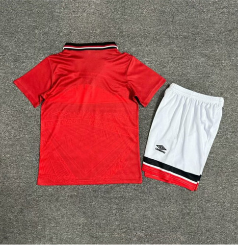 1994-1996 Man Utd Home Retro Kids Soccer Jersey