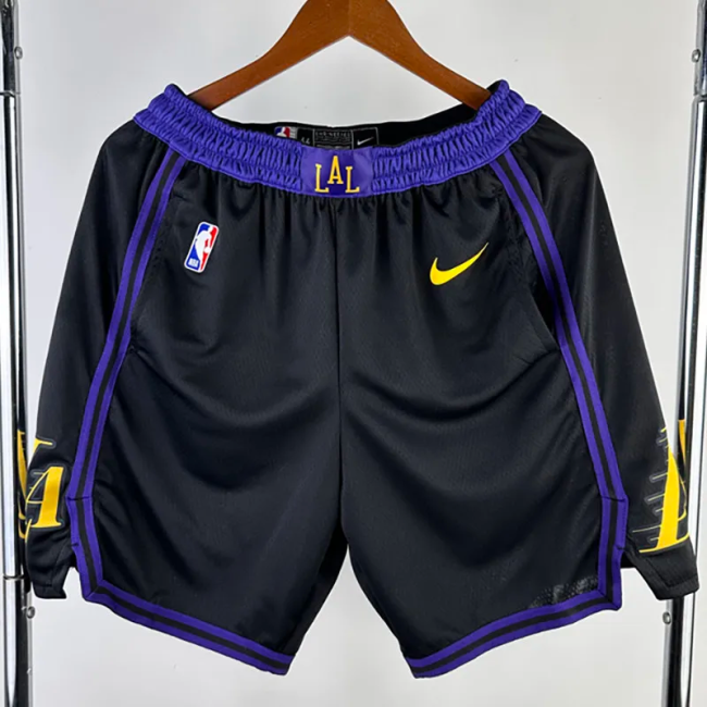 23-24 LAKERS Black City Edition Top Quality NBA Pants