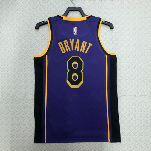 22-23 LAKERS BRYANT #8 Purple Top Quality Hot Pressing NBA Jersey (Trapeze Edition)
