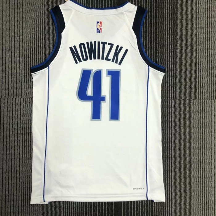 21-22 Dallas NOWITZKI #41 White 75th Anniversary Top Quality Hot Pressing NBA Jersey