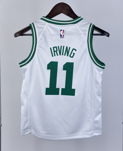2023 CELTICS IRVING #11 White Top Quality Hot Pressing Kids NBA Jersey