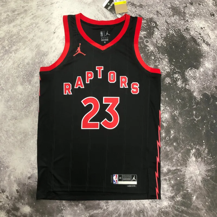 22-23 RAPTORS VANVLEET #23 Black red Top Quality Hot Pressing NBA Jersey (Trapeze Edition)