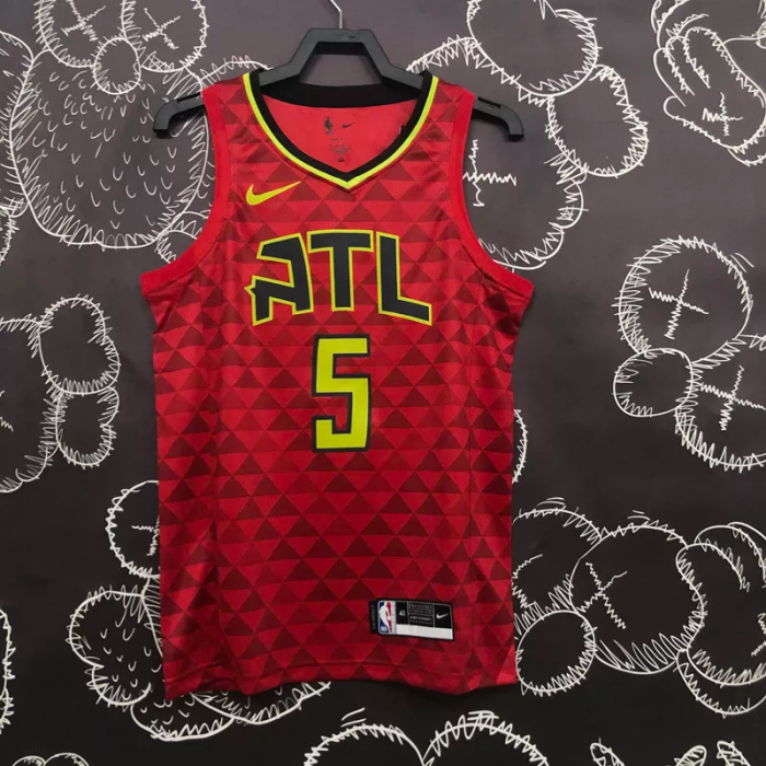 HAWKS MURRAY #5 Red Top Quality Hot Pressing NBA Jersey