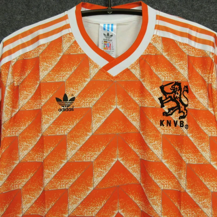 1988  Netherlands Home Retro Soccer Jersey