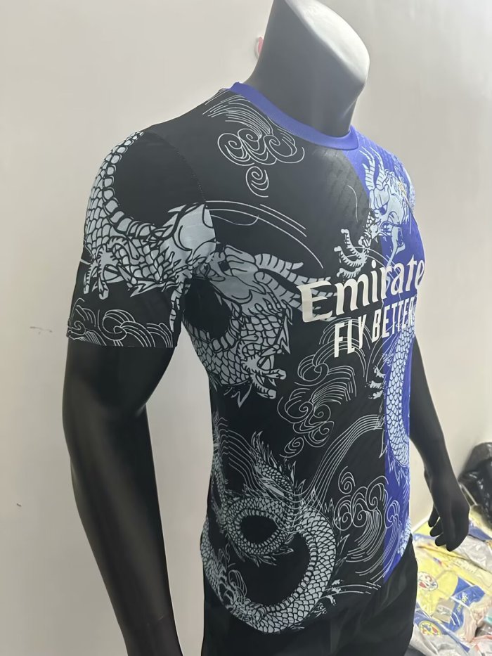 25-26 RMA Blue Black Special Edition Player Version Training Shirts *龙纹