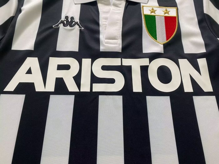 1984-1985 JUV Home Retro Long Sleeve Soccer Jersey