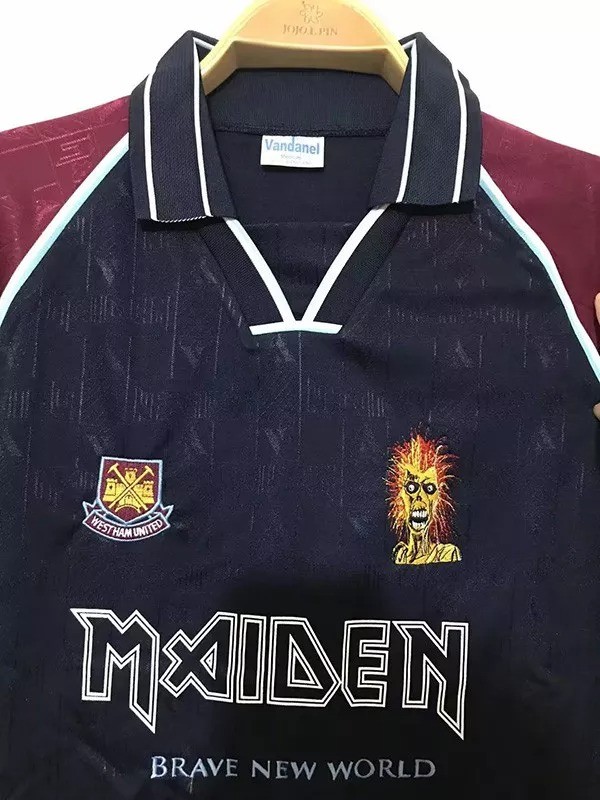 1999 West Ham #7 Iron Maiden Home Retrot Soccer Jersey