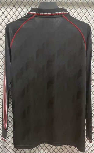 24-25 Man Utd Black Long sleeves Retro Edition Polo Short Sleeve