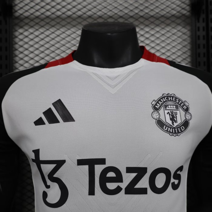 25-26 Man Utd White Player Version Soccer Jersey