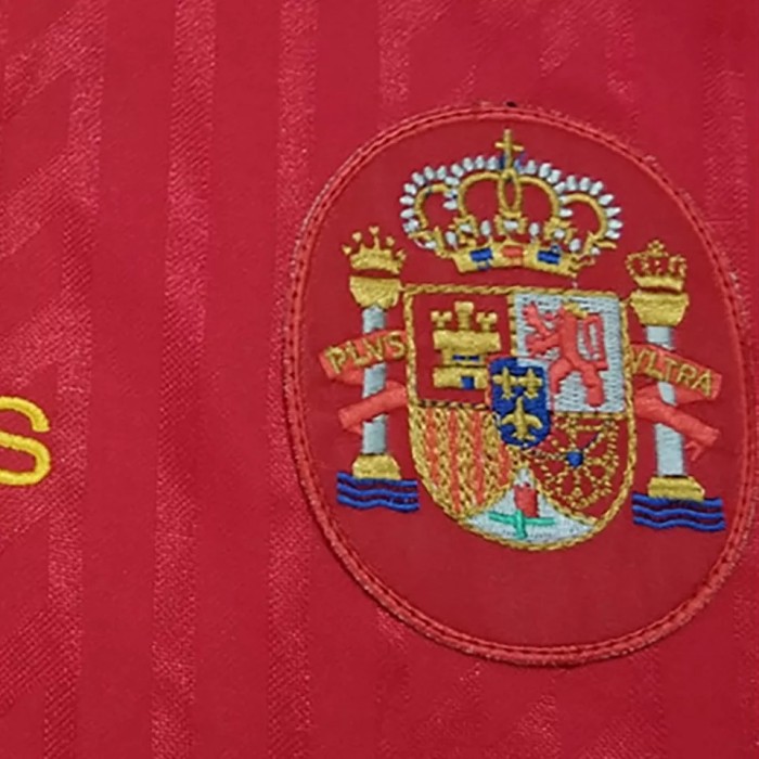 1994 Spain Home Red Retro Soccer Jersey