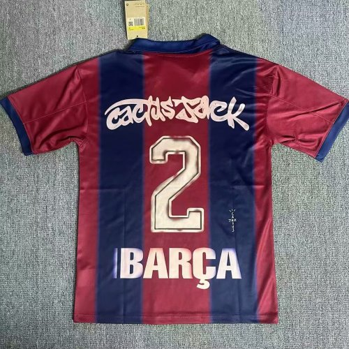 25-26 BAR Joint Edition Cactus Jack #2 BARCA Fans Soccer Jersey*背后带名字号码