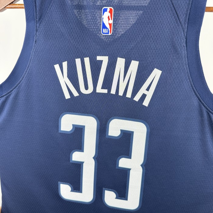 24-25 Wizards KUZMA #33 Royal Blue Top Quality Hot Pressing NBA Jersey (Trapeze Edition)飞人版