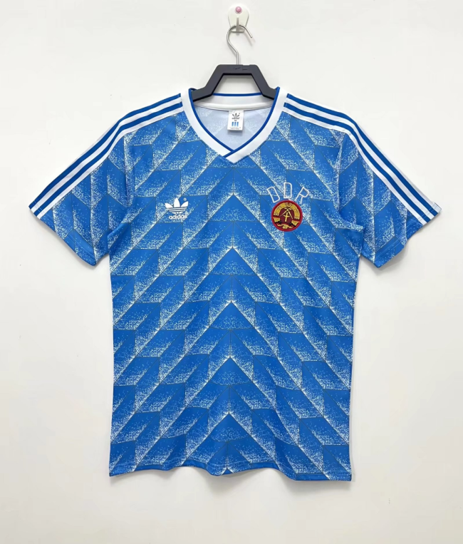 1988-1990 Germany Away Blue Retro Soccer Jersey