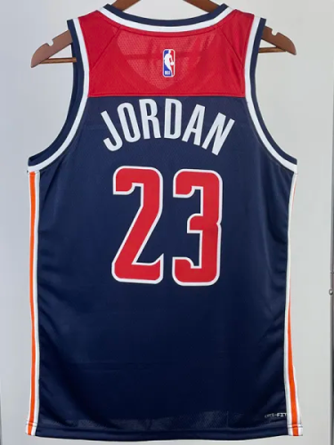 22-23 Wizards JORDAN #23 Royal Blue Top Quality Hot Pressing NBA Jersey (Trapeze Edition)