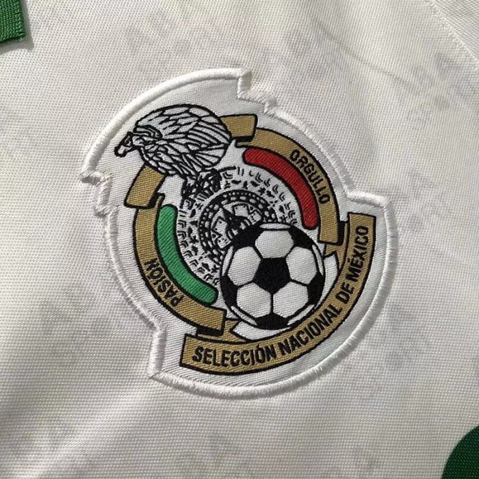 1995 Mexico Away White Retro Soccer Jersey