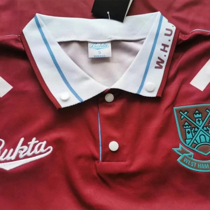 1991-1992 West Ham Home Retro Soccer Jersey