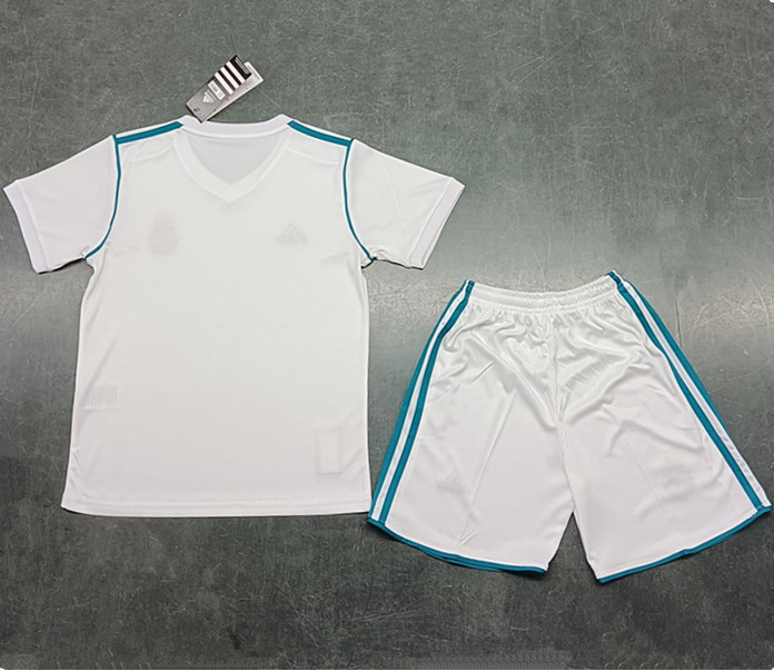 2017-2018 RMA Home Retro Kids Soccer Jersey