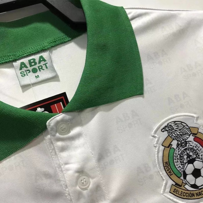 1995 Mexico Away White Retro Soccer Jersey