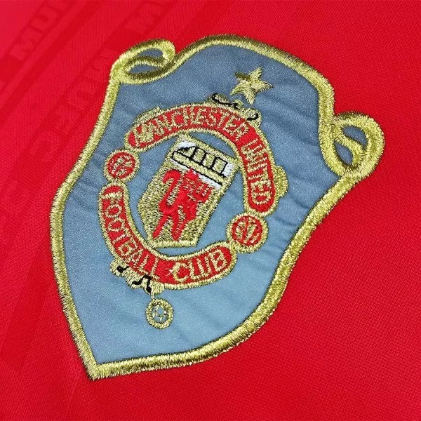 1999-2000 Man Utd Home Long Sleeve Retro Soccer Jersey(决赛版)