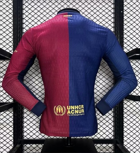24-25 BAR Home Long Sleeve Player Soccer Jersey