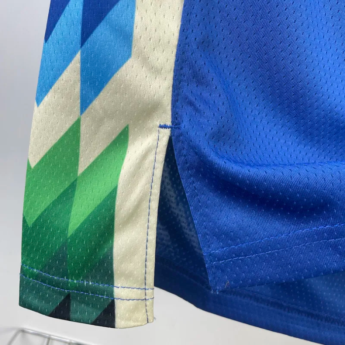 22-23 BUCKS LILLARD #0 Blue City Edition Top Quality Hot Pressing NBA Jersey(V领)