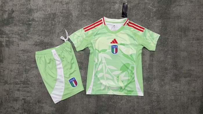 25-26 Italy Away Fans Kids Soccer Jersey