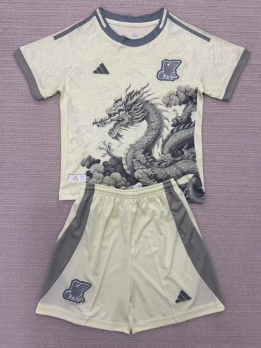 25-26 Japan Yellow Concept Edition Kids Soccer Jersey (龙)