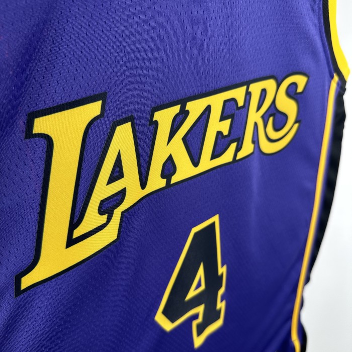 22-23 LAKERS KNECHT #4 Purple Top Quality Hot Pressing NBA Jersey (Trapeze Edition) 飞人版