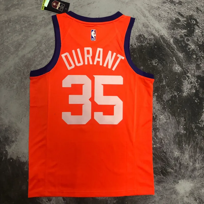 SUNS DURANT #35 Orange Top Quality Hot Pressing NBA Jersey(Trapeze Edition)