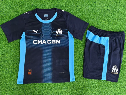 25-26 Marseille Away Kids Player Version Soccer Jersey (球员童装)