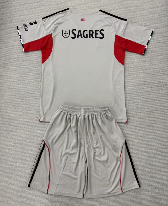 25-26 Benfica Away Kids Soccer Jersey