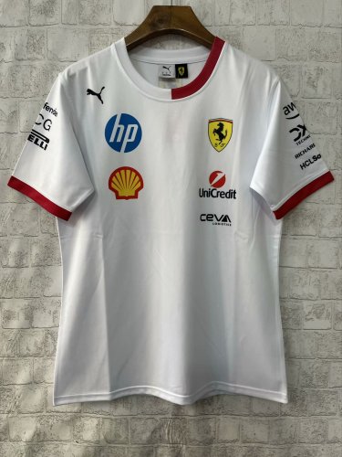 2025 F1 Ferrari New Pattern Short Sleeve Racing Suit