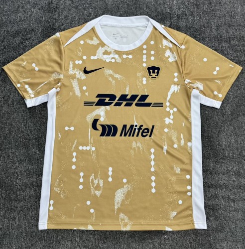 25-26 Pumas UNAM Yellow Training Shirts