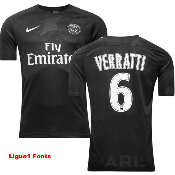 2017-2018 PSG Paris Third Long Sleeve Retro Soccer Jersey (长袖)