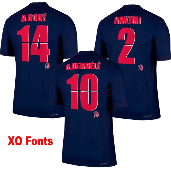 25-26 PSG White XO Special Edition Player Version Training shirts